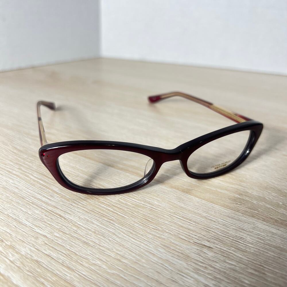 Oliver Peoples ROC Laraine Burgundy 49-18-140 Cat Eye